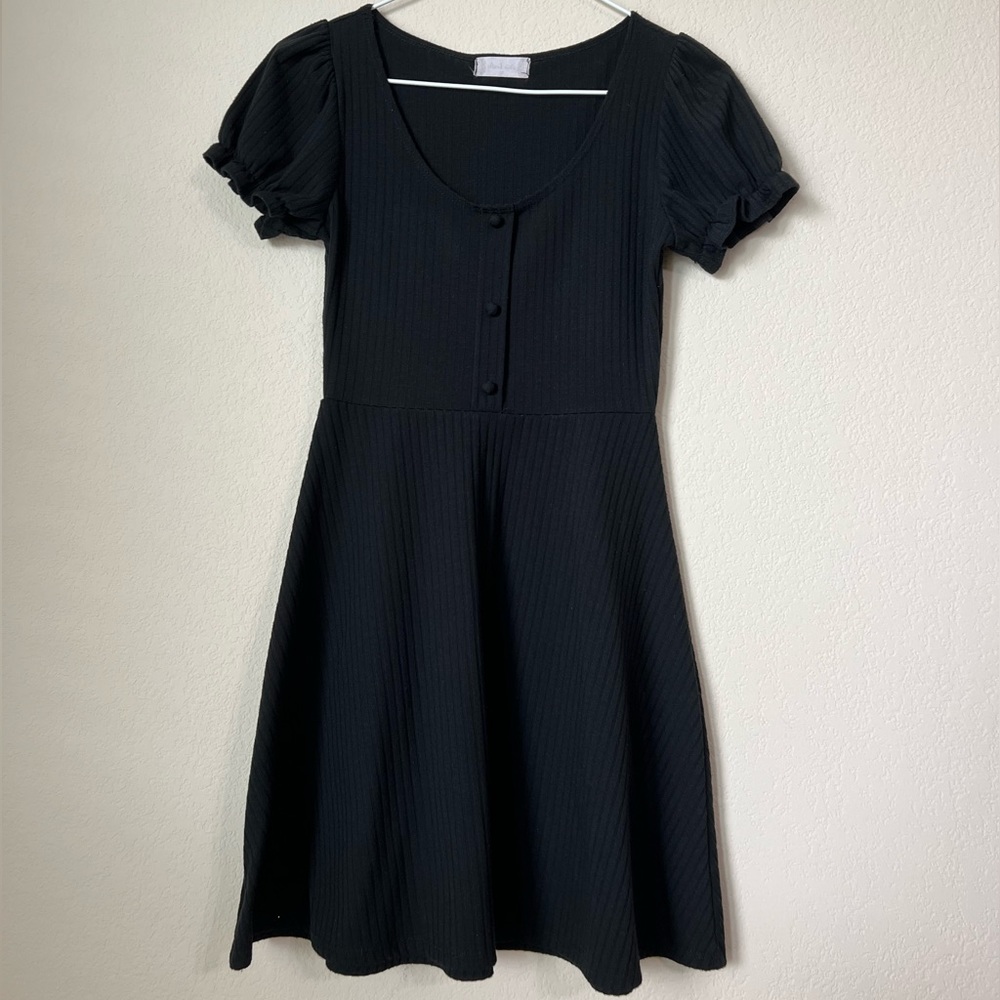 🖤Altar’d State Black Puff Sleeve Dress- Women’s XS